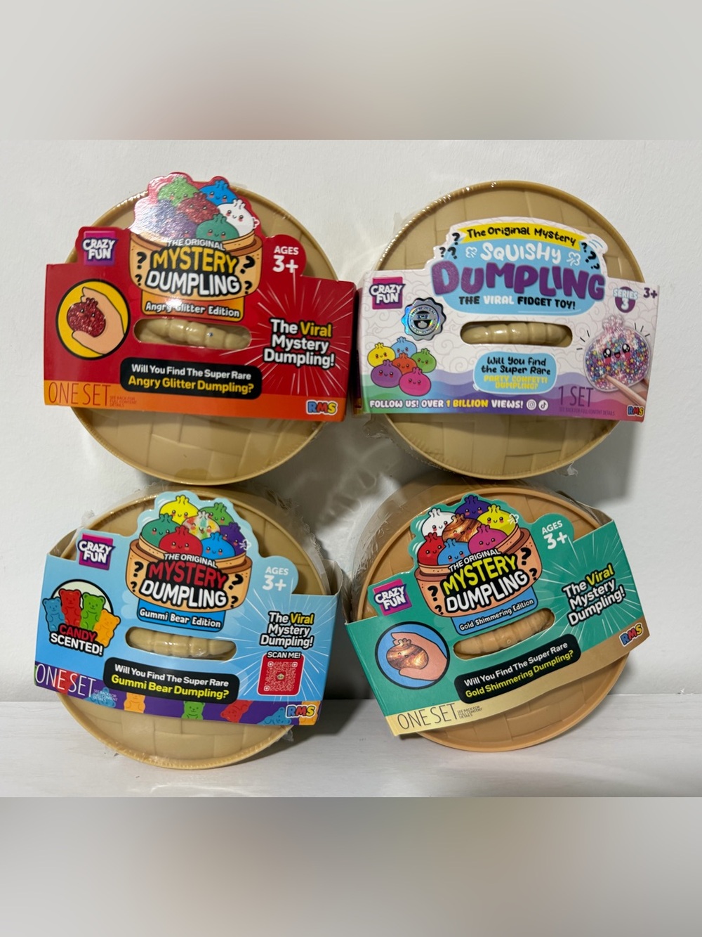 RMS Bundle X 4 Mystery Dumpling -Angry Party Confetti Gummi Bear Gold Shimmering